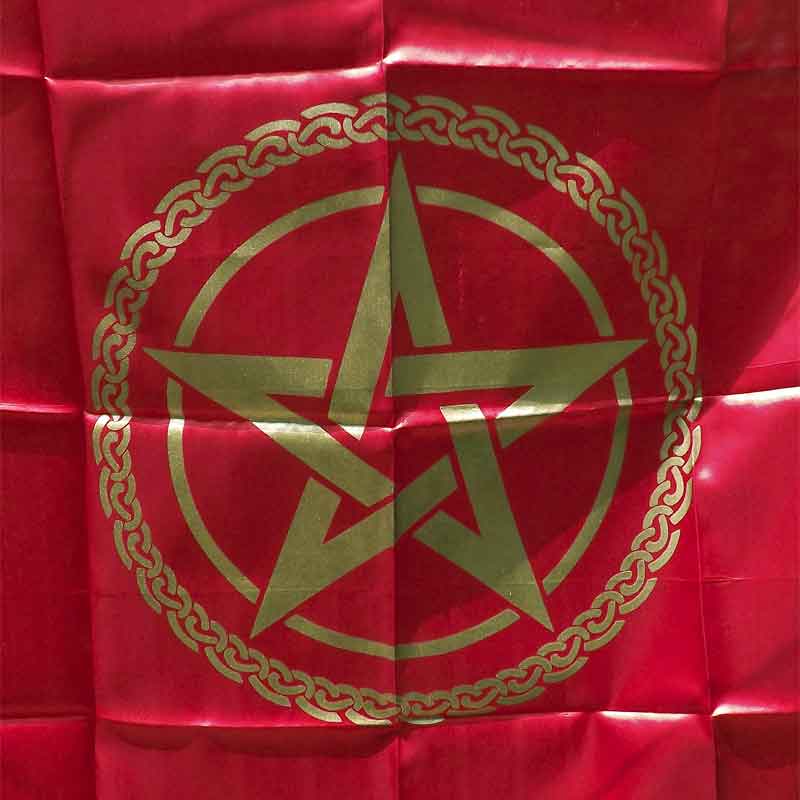 Pentagram Altar Cloth (Red)